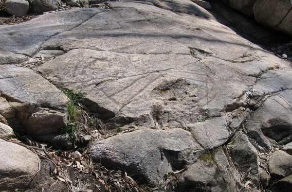 Barco pertenecientes al conjunto de petroglifos de Auga dos Cebros, Oia, Pontevedra