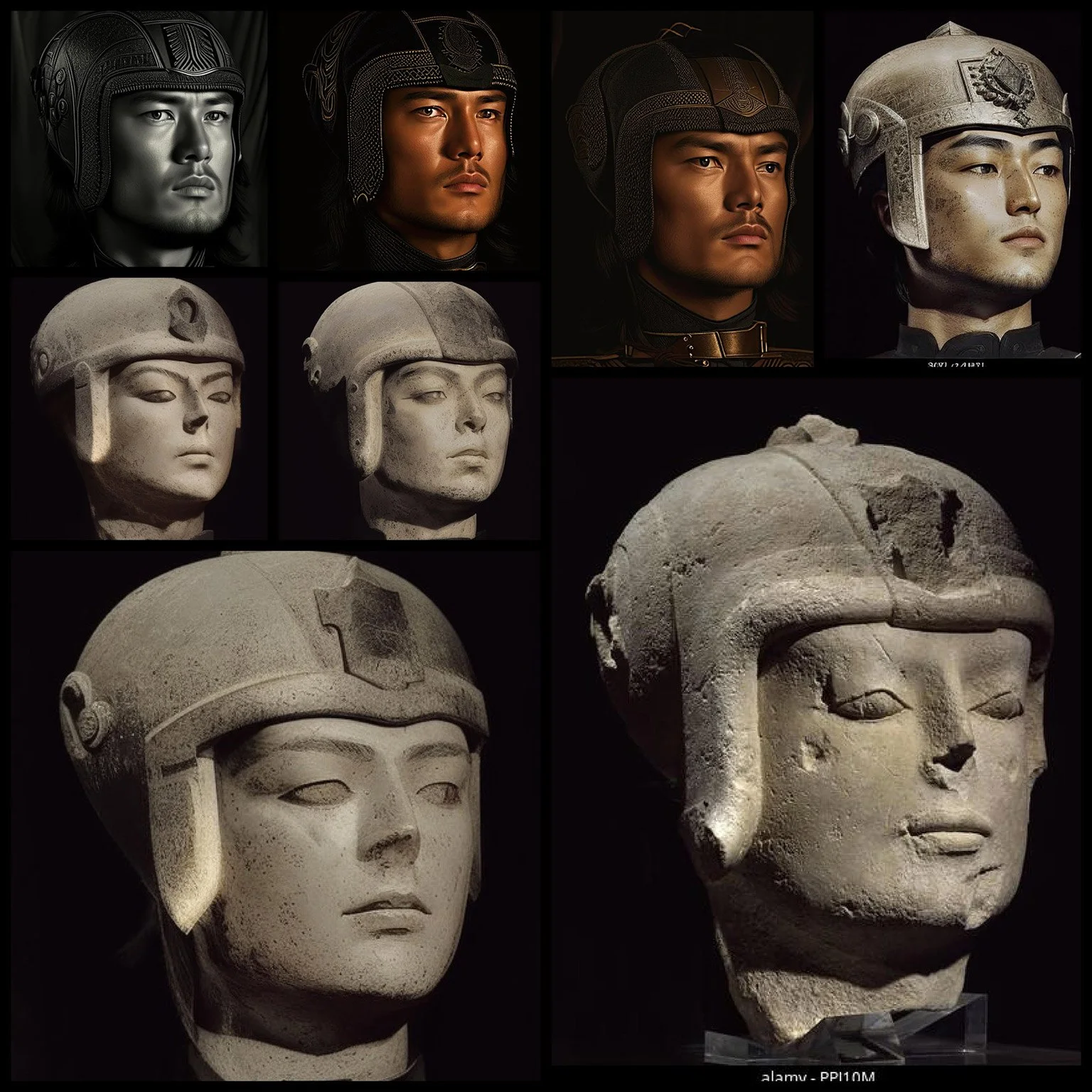 Reconstrucción fenotípica de la estatua del Guerrero de Porcuna a través de IA y herramientas de edición de imagen - Georgeos Díaz-Montexano